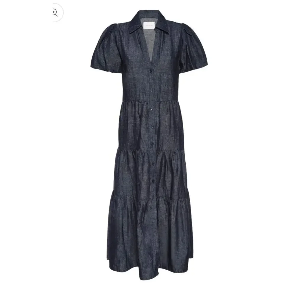 Brochu Walker The Havana Indigo Denim Dress size L large - Picture 6 of 6